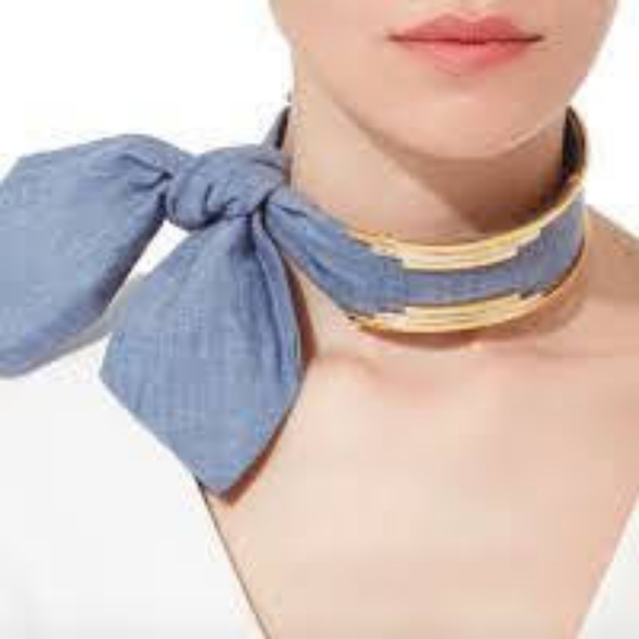NWT Monica Sordo collar with interchangeable scarf - Picture 1 of 7